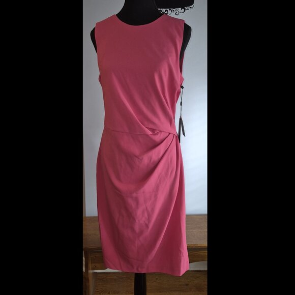 NWT Vibrant Fuchsia Adrianna Papell Dress (10) - Picture 1 of 11